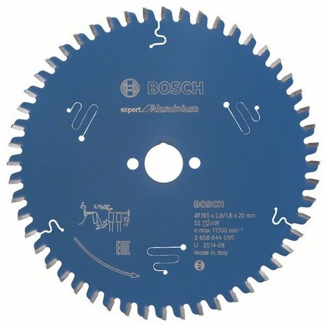 BOSCH Пильный диск EXР AL (древесина, пластик, цв.металл) 165х20-52Т