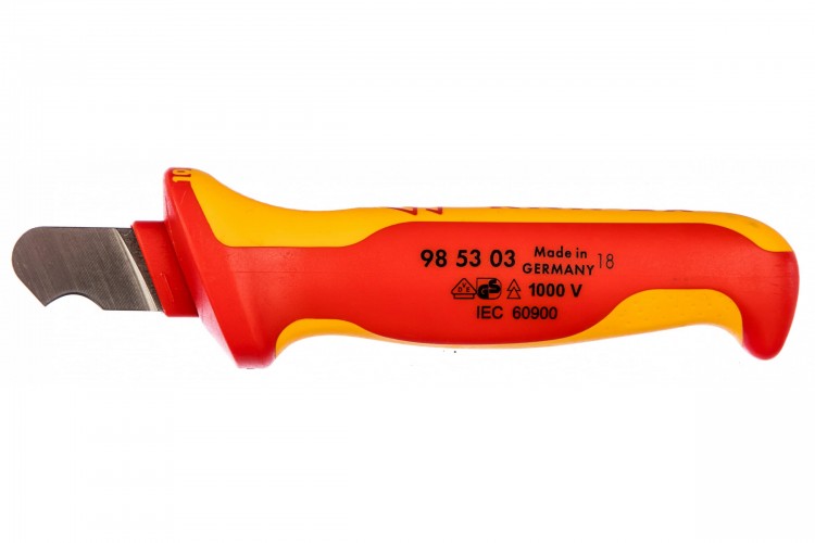 Нож для удаления изоляции круглого кабеля VDE, L-170 мм, диэлектр., 2-компонентная рукоятка
