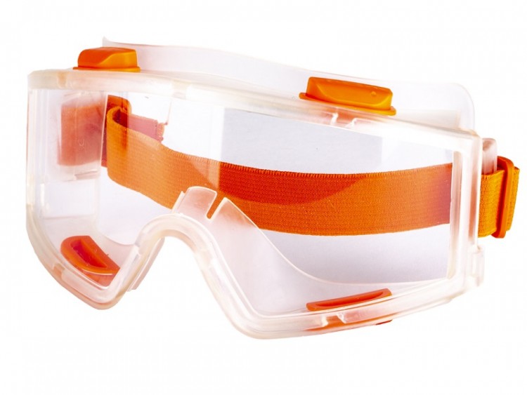 Очки защитные с оранжевой резинкой Панорама//TRUPER