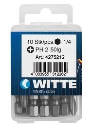 Бита 1/4" BITFLEX РН2х25 пластик уп. (25шт/уп) /WITTE