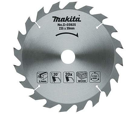 MAKITA Пильный диск для дерева Standard 235х30/25/25,4х2,4х20Т