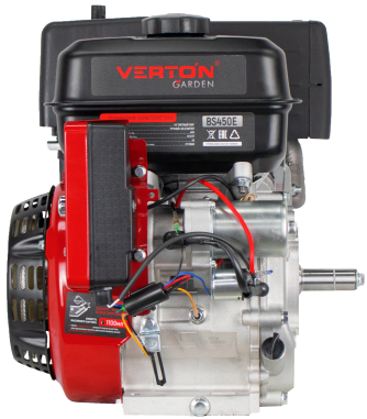 Двигатель VERTON GARDEN BS-192FD/25D (445 см3, 12,5кВт/17л.с,Ø вала 25мм (шпонка), 27/3600 Н*м/(об/мин), V 6 л., ручн/эл. зап, замок зажигания, реле тока, распредвал сталь, автопрерыватель с датчиком уровня масла, крышка бака винт, фильтр комбин.