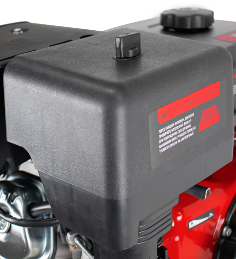 Двигатель VERTON GARDEN BS-192FD/25D (445 см3, 12,5кВт/17л.с,Ø вала 25мм (шпонка), 27/3600 Н*м/(об/мин), V 6 л., ручн/эл. зап, замок зажигания, реле тока, распредвал сталь, автопрерыватель с датчиком уровня масла, крышка бака винт, фильтр комбин.
