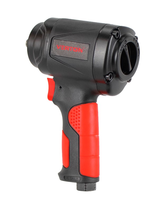 Пневматический гайковерт Verton Air PW600 Mini (патрон-1,2",давл.6,3, макс.крутящ.момент-600н.м,вращение-8000 об/мин,расх.возд-150 л/мин) (5шт/кор)