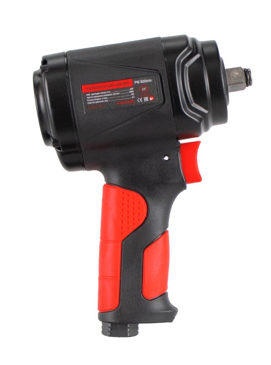 Пневматический гайковерт Verton Air PW600 Mini (патрон-1,2",давл.6,3, макс.крутящ.момент-600н.м,вращение-8000 об/мин,расх.возд-150 л/мин) (5шт/кор)