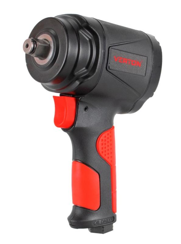 Пневматический гайковерт Verton Air PW600 Mini (патрон-1,2",давл.6,3, макс.крутящ.момент-600н.м,вращение-8000 об/мин,расх.возд-150 л/мин) (5шт/кор)