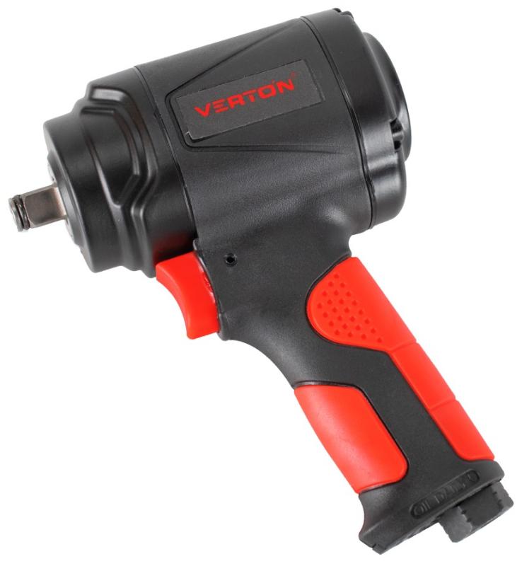 Пневматический гайковерт Verton Air PW600 Mini (патрон-1,2",давл.6,3, макс.крутящ.момент-600н.м,вращение-8000 об/мин,расх.возд-150 л/мин) (5шт/кор)