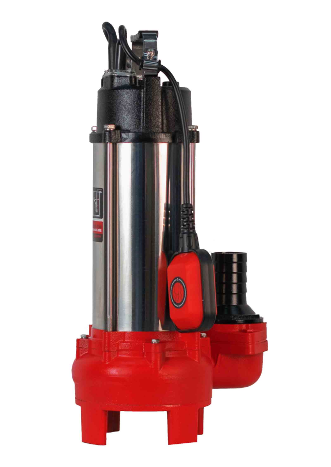 Насос фекальный погружной Verton AQUA FP-2200K (мощн.2200Вт,произв.690л/мин,макс. выс.16м,глуб. 5м,d вых.75мм,реж.нож, макс. размер частиц 35мм, поплавок)