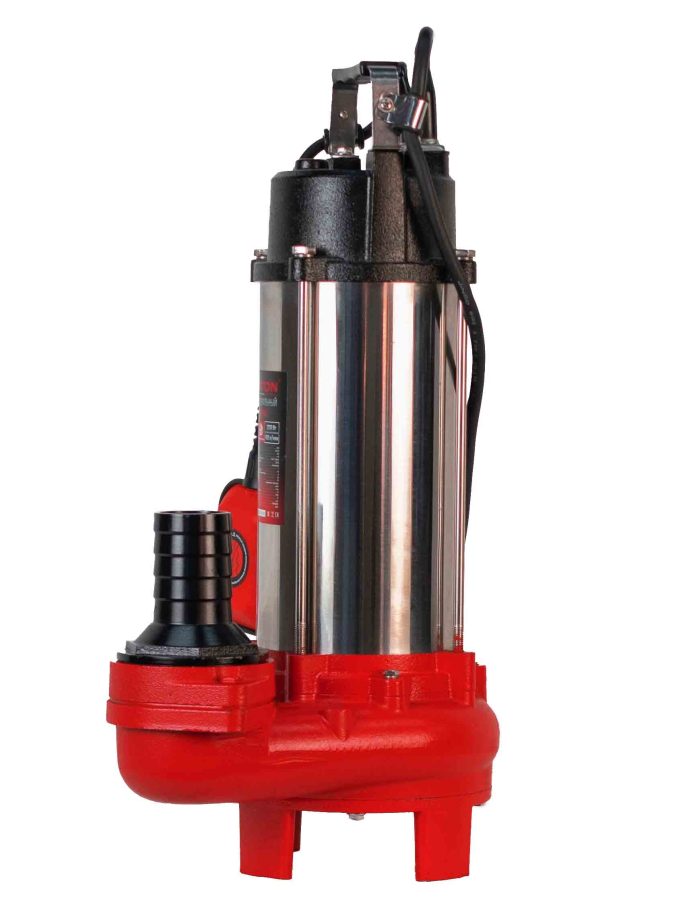 Насос фекальный погружной Verton AQUA FP-2200K (мощн.2200Вт,произв.690л/мин,макс. выс.16м,глуб. 5м,d вых.75мм,реж.нож, макс. размер частиц 35мм, поплавок)