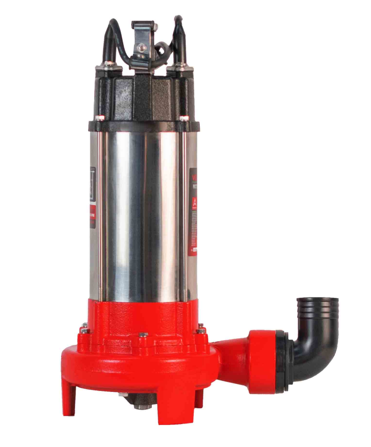 Насос фекальный погружной Verton AQUA FP-1100K (мощн.1100Вт,произв.320л/мин,макс.выс.9м,глуб. 5м,d вых.50мм,реж.нож, макс. размер частиц 35мм, поплавок)