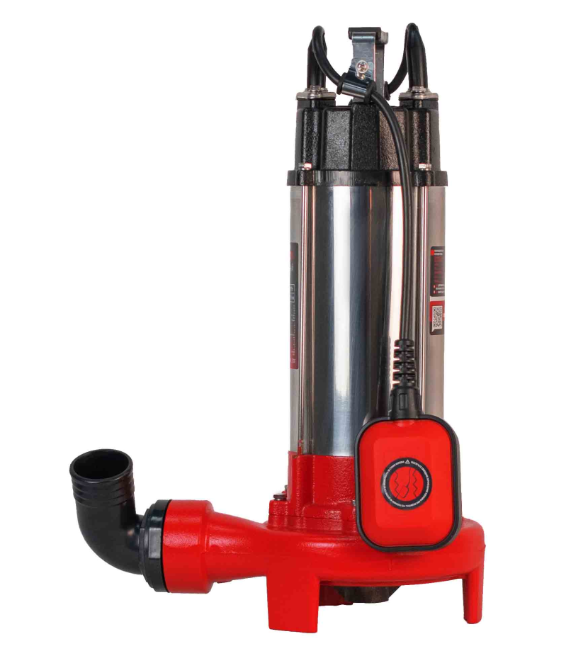 Насос фекальный погружной Verton AQUA FP-1500K (мощн.1500Вт,произв.380л/мин,макс.выс.16м,глуб. 5м,d вых.50мм,реж.нож, макс. размер частиц 35мм, поплавок)
