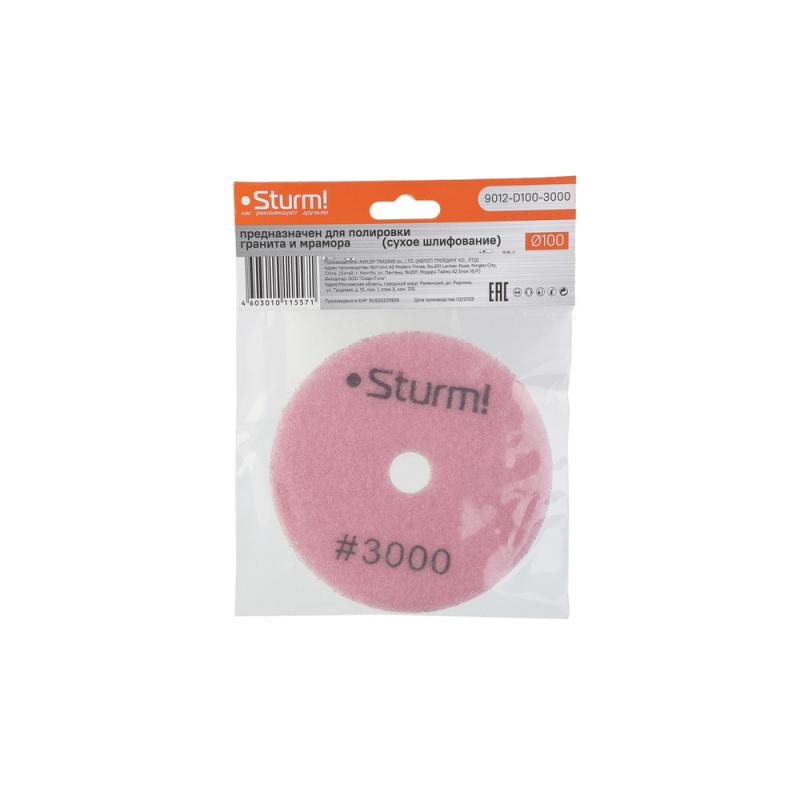 Круг шлифовальный гибкий Sturm! 9012-D100-3000