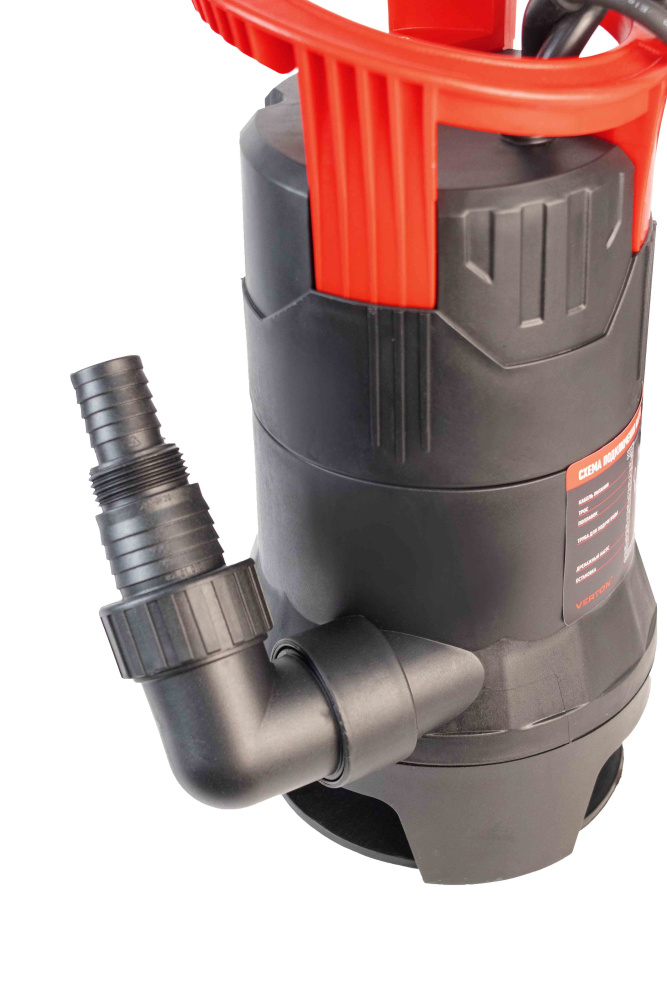 Дренажный насос фекальник для грязной воды Verton AQUA DP550/35PE (мощн.550Вт.,напр. 230/50 В/Гц.,макс. выс.7 м.,произв.208 л/мин.,макс.темп. 35.,IPX8.,нижн.забор воды.,диаметр частиц 35мм.,пласт.корпус,внешний поплавок) - 4 шт/кор.