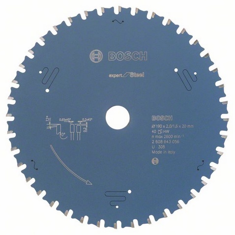 BOSCH Пильный диск EXР SL (черные металлы) 190х20-40Т