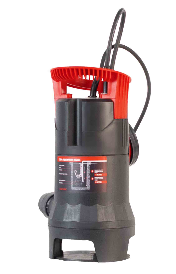 Дренажный насос фекальник для грязной воды Verton AQUA DP750/35PE (мощн.750Вт.,напр. 230/50 В/Гц.,макс. выс.8 м.,произв.233 л/мин.,макс.темп. 35.,IPX8.,нижн.забор воды.,диаметр частиц 35мм.,пласт.корпус,внешний поплавок) - 4 шт/кор.
