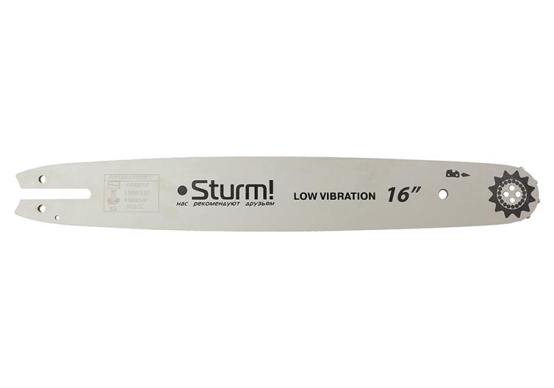 Пильная шина 16&amp;ampquot Sturm! Паз 1,3мм, 3/8&amp;ampquot, 56 зв, хвостовик St