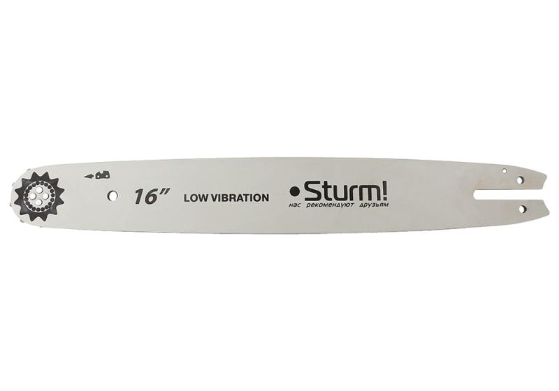 Пильная шина 16&amp;ampquot Sturm! Паз 1,3мм, 3/8&amp;ampquot, 56 зв, хвостовик St