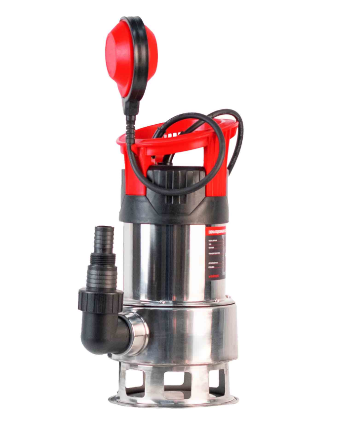 Дренажный насос фекальник для грязной воды Verton AQUA DP750/35SE (мощн.750Вт.,напр. 230/50 В/Гц.,макс. выс.8 м.,произв.225 л/мин.,макс.темп. 35.,IPX8.,нижн.забор воды.,диаметр частиц 35мм.нержав.корпус,внешний поплавок) - 4 шт/кор.