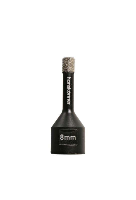 Коронка алмазная для УШМ, tilepro, 8 мм, вакуумн. Спекание алмазов, Hanskonner