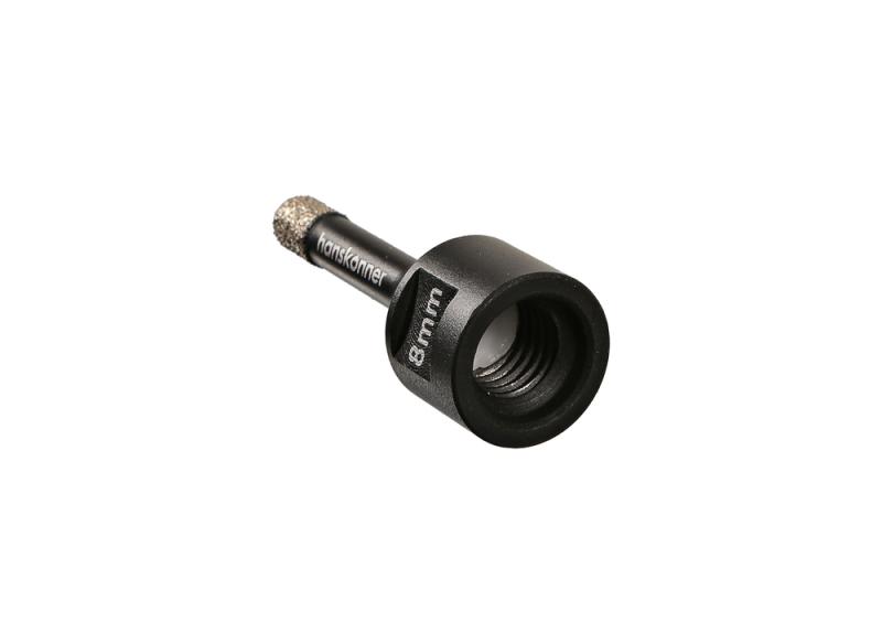 Коронка алмазная для УШМ, tilepro, 8 мм, вакуумн. Спекание алмазов, Hanskonner