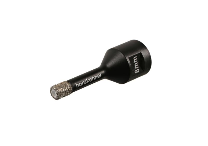 Коронка алмазная для УШМ, tilepro, 8 мм, вакуумн. Спекание алмазов, Hanskonner