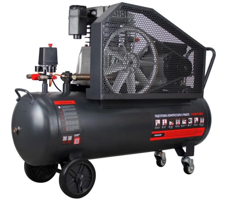 Компрессор ременной Verton Air AC-150/700R (230/50 В/Гц,масл.ремен. произв. 700л/мин, V 150л, макс. дав.10 бар, мощн. 3,7 кВт, част. вращ. двиг. 2800 об/мин,итальянский тип компрессорного блока,рапид, асинх. однофаз.)