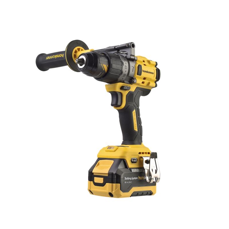 HCD2040C Дрель акк б/щ Hanskonner 18В, 1BatterySystem,80Нм,2х4Ач,ЗУ 4А,кейс