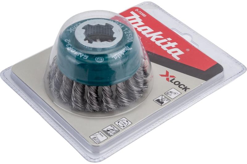 MAKITA Щетка проволочная чашечная X-lock (d80 мм, толщ. проволоки 0,5 мм, пучки, металл)