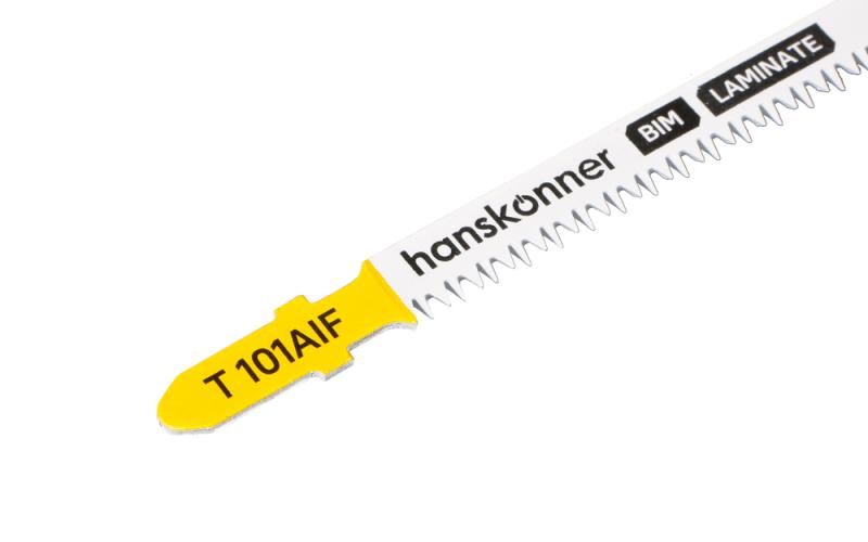 Пилки для лобзика по ламинату 2шт, T101AIF (дер 3-20мм, пласт&lt30мм) Hanskonner