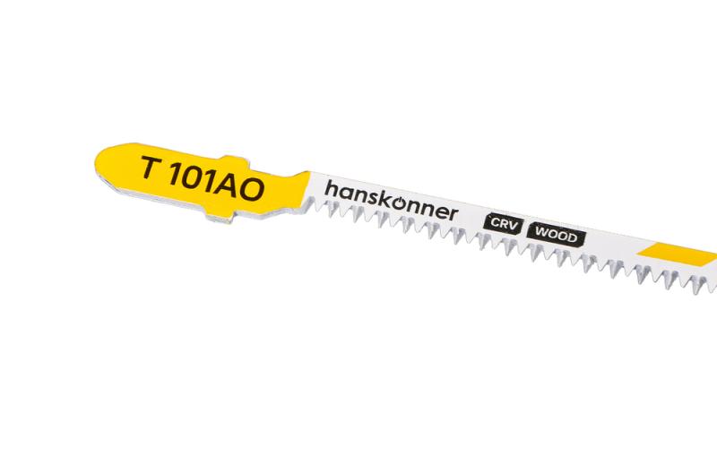 Пилки для лобзика ДЕРЕВО 2шт, T101AO (дер 1,5-15мм, фанера 3-15мм) Hanskonner