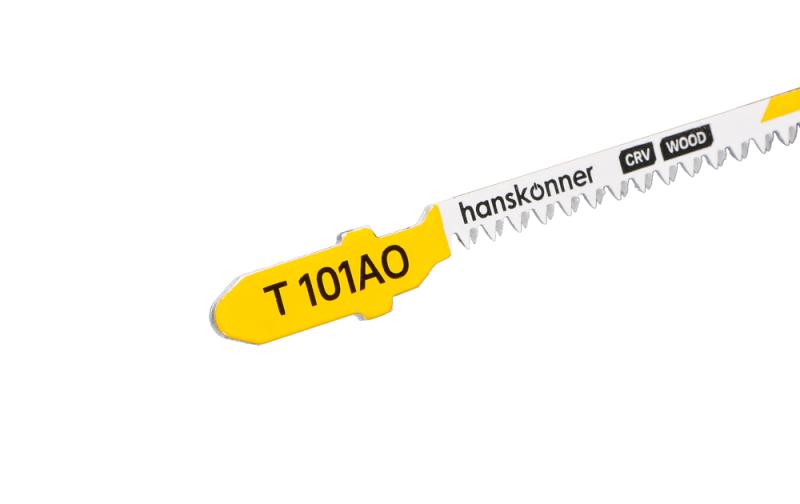 Пилки для лобзика ДЕРЕВО 2шт, T101AO (дер 1,5-15мм, фанера 3-15мм) Hanskonner