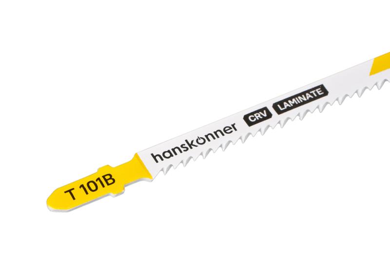 Пилки для лобзика по ламинату 2шт, T101B (дер,ДСП,фанера 3-30мм) Hanskonner