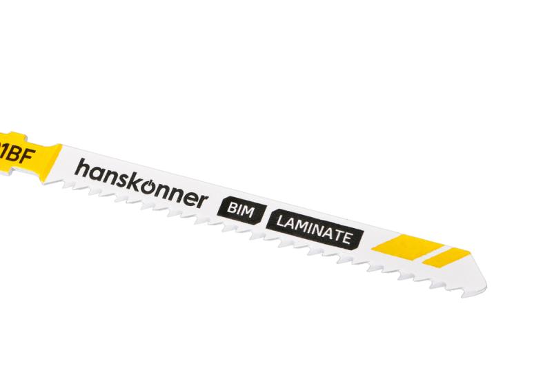 Пилки для лобзика по ламинату 2шт, T101BF (дер,пласт.,фибер.3-30мм) Hanskonner