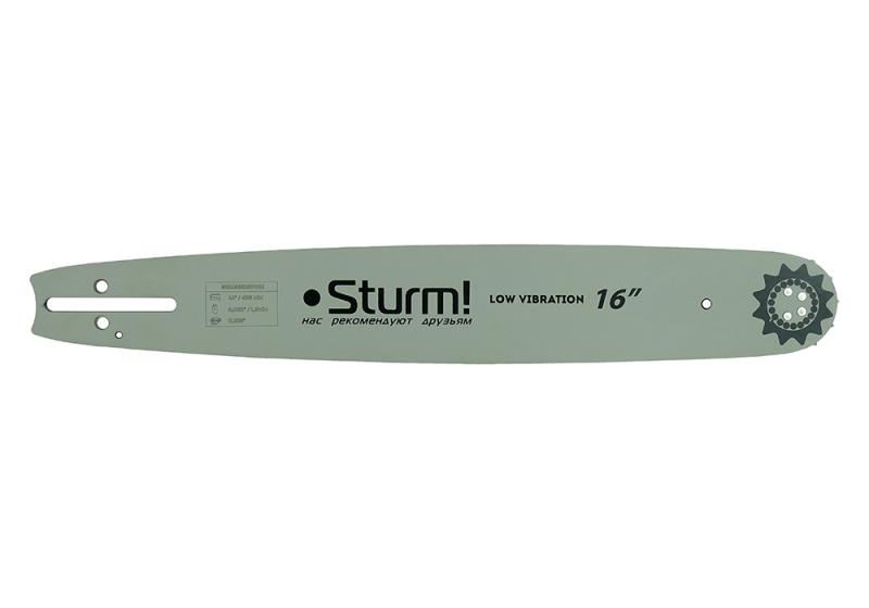 Пильная шина 16&amp;ampquot Sturm! Паз 1,5мм, 0,325&amp;ampquot, 66зв,хвостовик POH (OREGON K095/A095)