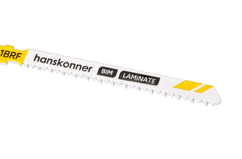 Пилки для лобзика по ламинату 2шт, T101BRF (пласт.,фибер.3-30мм) Hanskonner