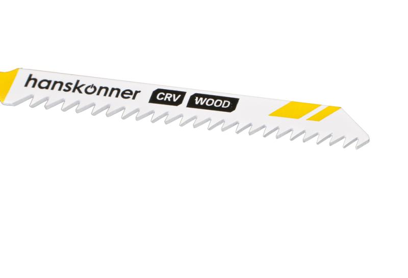 Пилки для лобзика по дереву 2шт, T111C (мяг,тверд 5-50мм) Hanskonner