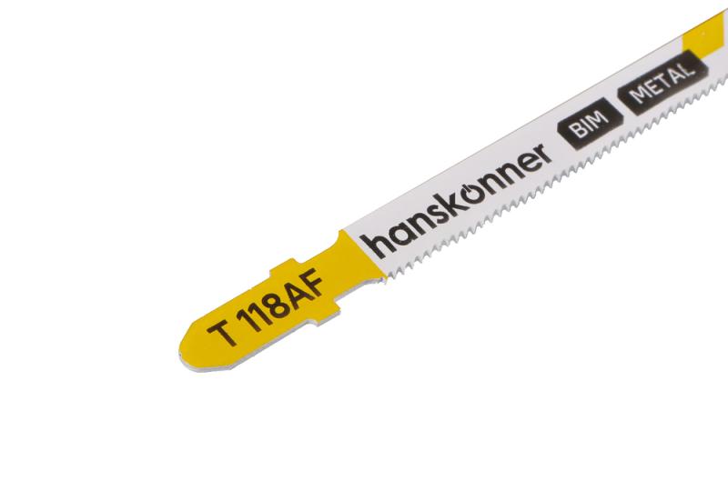 Пилки для лобзика по металлу 2шт, T118AF (лист 1-3мм, проф.10-30мм) Hanskonner