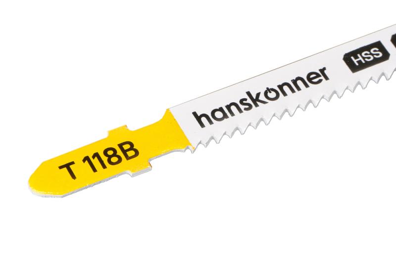 Пилки для лобзика по металлу 2шт, T118B (лист 3-5мм, проф.10-30мм) Hanskonner