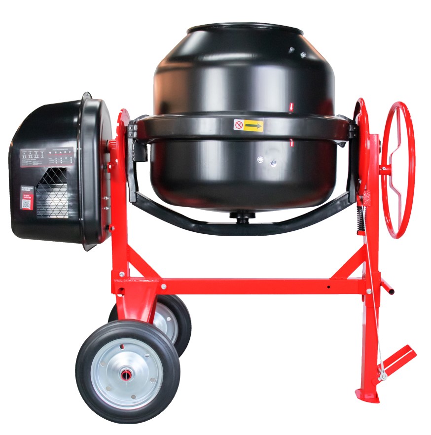 Бетоносмеситель VERTON MIX СМ-320 (мощн 2200 Вт, 230V, вен.чугун,V бака 320л ,V гот. смеси 213л, ø 742 мм, h 688 мм, толщина 2,0/2,4 мм, педаль фиксации, колесо ø40,5 см резина, руль полулуния)