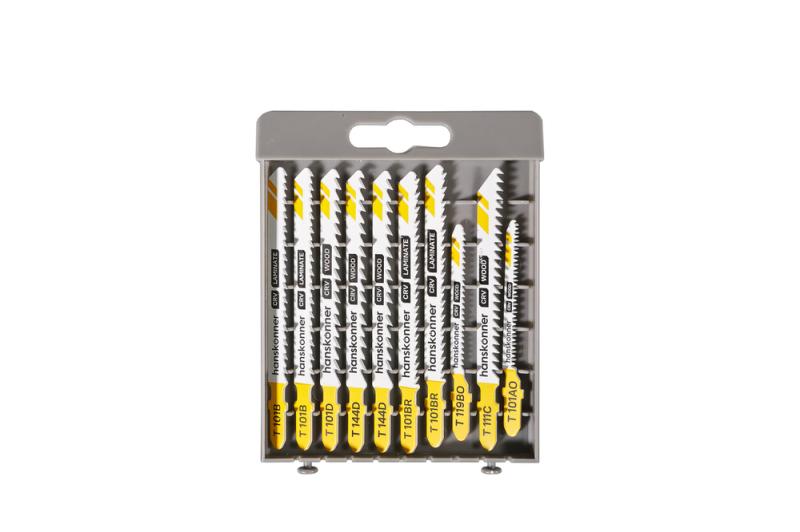 Пилки для лобз.10шт T119BO,T111C,T101D,T101AO + (T101B,T144D,T101BR)х2,Hanskonner