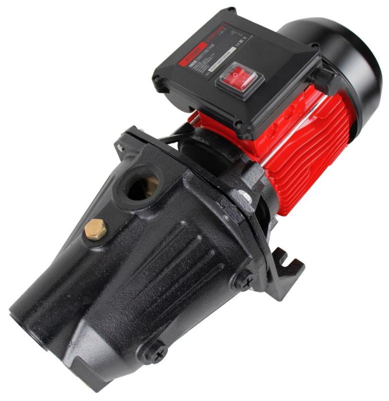Поверхностный насос Verton AQUA JET1200CP(Удлиненный чугун.корпус,1200Вт,230В/50Гц,Qmax 70л/мин,Hmax 55м, max забор 9м,Ø вх./вых.1",Рmax 5бар,встр.эжектор,крыльчатка PPO,кнопка питания сети,ручка)