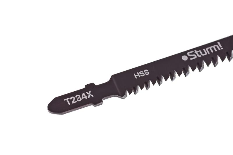 Пилки для лобзика по дереву T234X, 2 шт, 117х91мм, шаг зуба 2-3мм, ПРОГРЕССОР, HCS, Sturm!