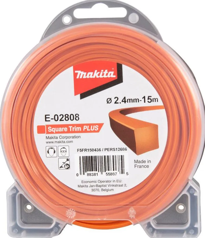 MAKITA Триммерная леска, квадратная, 2,4 ммх15 м