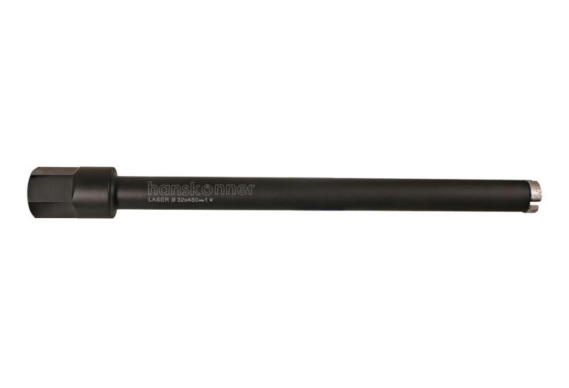 Коронка алмазная LASER по железобетону 32 мм, 1 1/4&amp;ampquot , L=450мм, Hanskonner