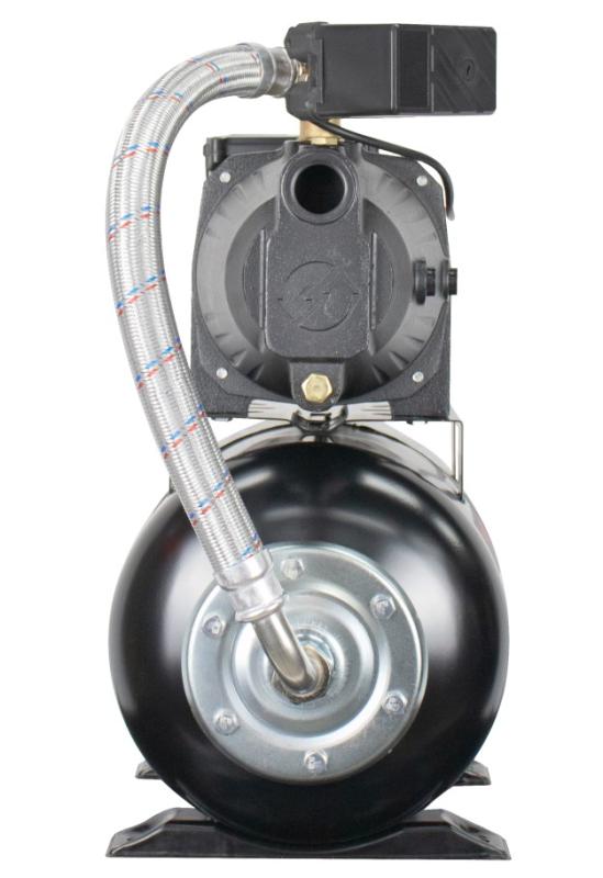 Насосная станция автоматическая Verton AQUA PS1200CL/24(Удлиненный чугун. корпус,1200Вт,230В/50Гц,Qmax 55л/мин,V24л, max забор 9м,Hmax50м,Øвх./вых.1", Р 1,5-3 бар,Tmax жидк.0-60°C,соед.шланг 32 мм,встр. эжектор,крыльчатка PPO,кнопка питания сети)