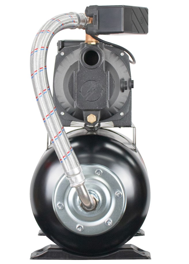 Насосная станция автоматическая Verton AQUA PS1400CL/24(Удлиненный чугун.корпус,1400Вт,230В/50Гц,Qmax 66л/мин,V24л,max забор 9м,Hmax56м,Ø вх./вых.1",Р 1,5-3 бар,Tmax жидк.0-60°C,соед.шланг 32 мм,встр.эжектор, крыльчатка PPO,кнопка питания сети)