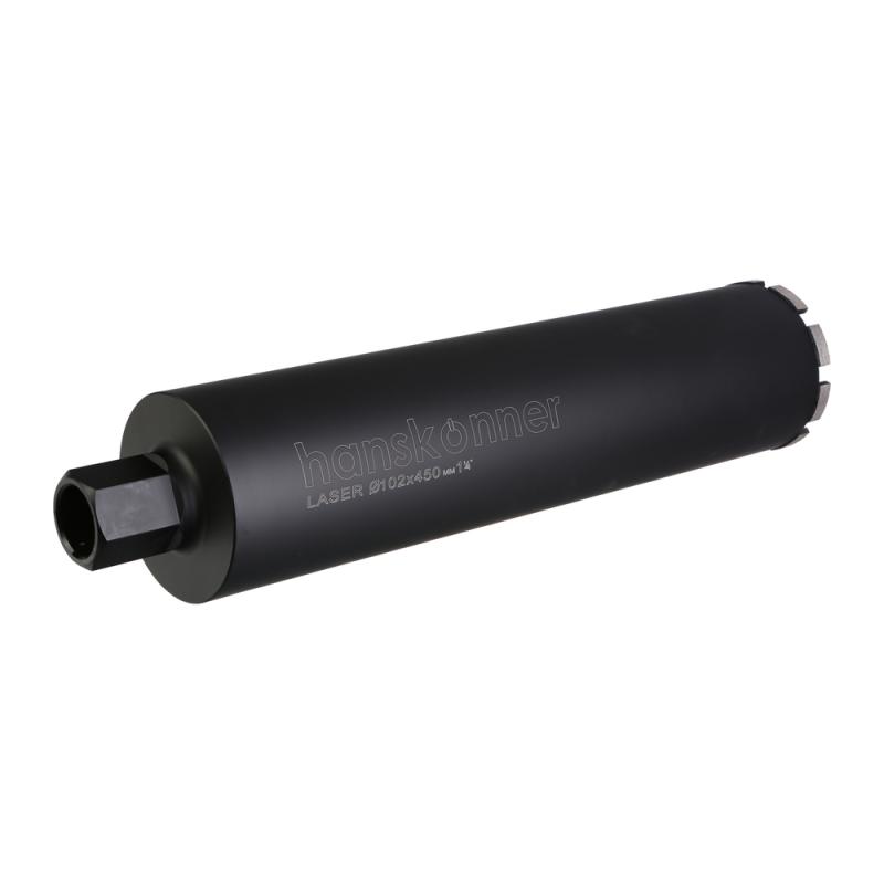 Коронка алмазная LASER по железобетону 102 мм, 1 1/4&amp;ampquot , L=450мм, Hanskonner
