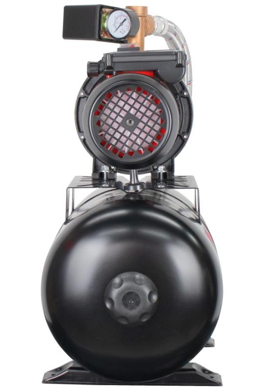 Насосная станция автоматическая Verton AQUA PS900SB/24(Нержав.сталь. корпус,900Вт,230В/50Гц,Qmax 50л/мин,V24л,max забор 8м,Hmax45м,Ø вх./вых.1",Р 1,5-3 бар,Tmax жидк. 0-60°C,соед. шланг 32 мм,встр.эжектор,крыльчатка PPO,кнопка питания сети)