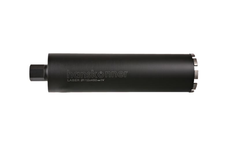 Коронка алмазная LASER по железобетону 112 мм, 1 1/4&amp;ampquot , L=450мм, Hanskonner