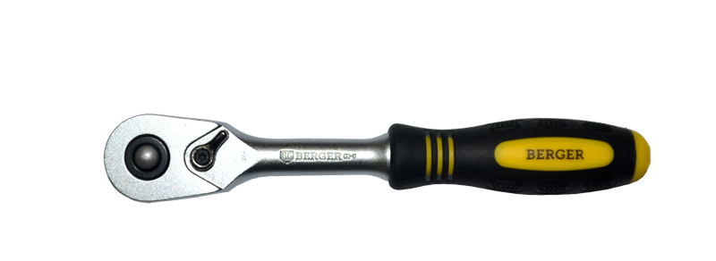 Трещотка 1/4" 45 зуб. 150 мм//BERGER